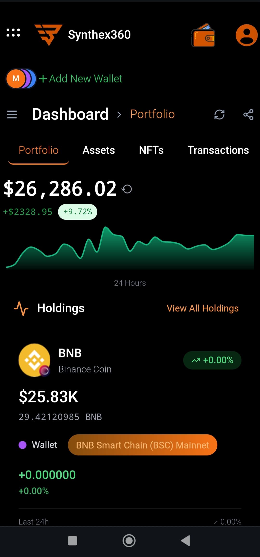 mobile portfolio view
